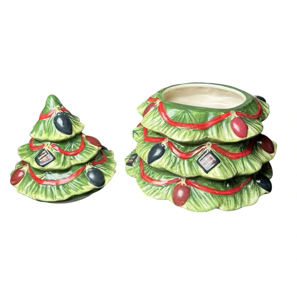 Certified International Susan Winget Christmas Tree Cookie Jar